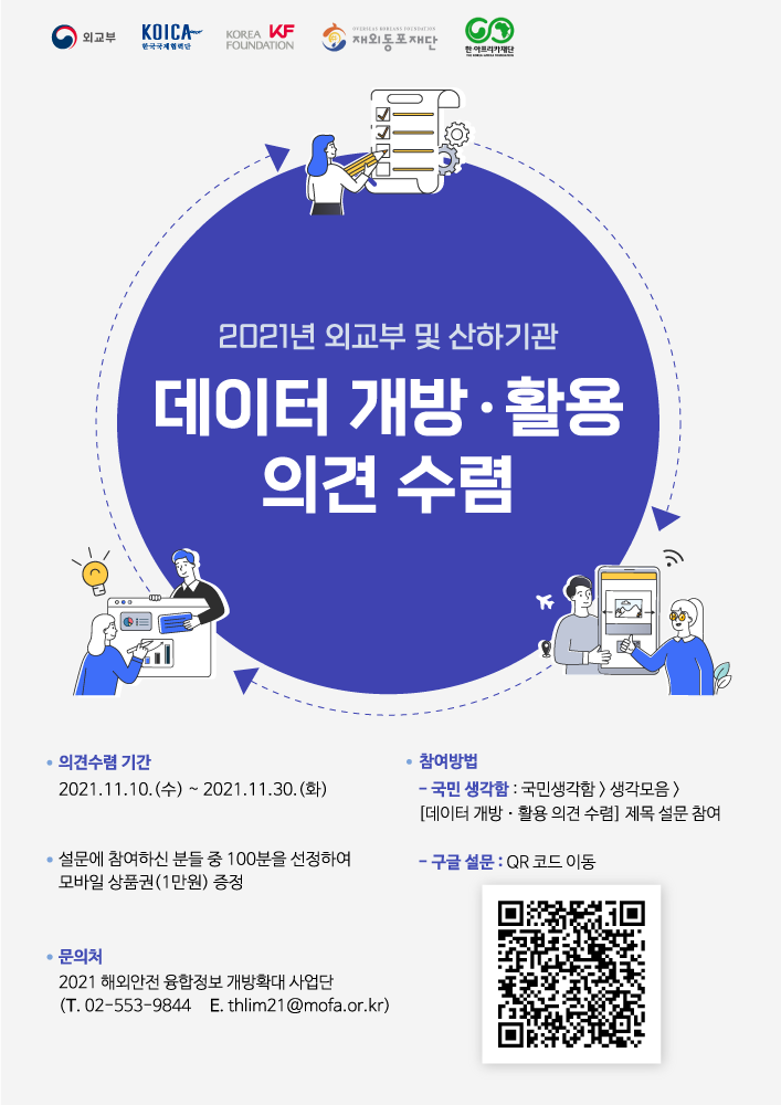 대체텍스트있음 2021년 데이터 개방 · 활용 대국민 의견 수렴